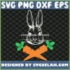 Easter Bunny With Carrot Cross Skull Bones SVG PNG DXF EPS 1