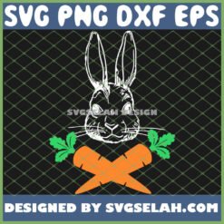 easter bunny with carrot cross skull bones svg png dxf eps design cut files image clipart by SvgSelah