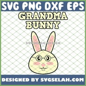 Easter Family Grandma Bunny SVG PNG DXF EPS 1