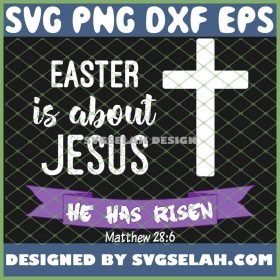 Easter Is About Jesus He Has Risen Christian SVG PNG DXF EPS 1