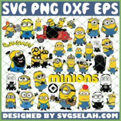 minions svg bundle png dxf eps design cut files image clipart by SvgSelah