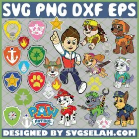 Paw Patrol Logo Icon SVG Bundle SVG PNG DXF EPS 1
