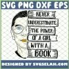 Ruth Bader Ginsburg Rbg Never Underestimate The Power Of A Girl With A Book SVG PNG DXF EPS 1