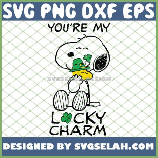 Snoopy Hugging Woodstock YouRe My Lucky Charm SVG PNG DXF EPS 1