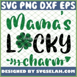 st patrick8217s day green buffalo plaid four leaf clover mama8217s lucky charm svg png dxf eps design cut files image clipart by SvgSelah