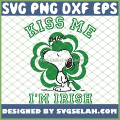 st patricks day snoopy kiss me smak im irish svg png dxf eps design cut files image clipart by SvgSelah