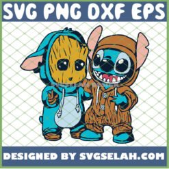 Stitch And Baby Groot Costume SVG PNG DXF EPS 1
