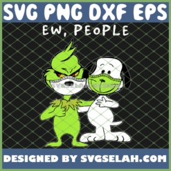 The Grinch And Snoopy Face Mask Ew People Costume SVG PNG DXF EPS 1