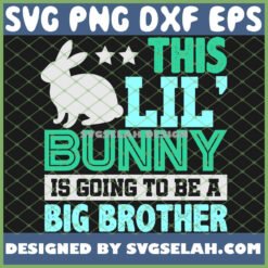 this lil8217 bunny is going to be a big brother easter svg png dxf eps design cut files image clipart by SvgSelah