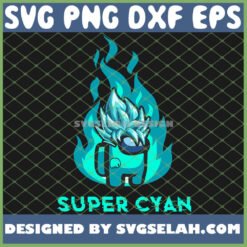 Imposter Songoku Among Us Super Cyan SVG PNG DXF EPS 1