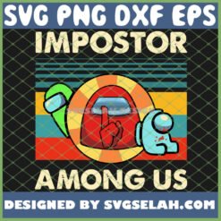 red blue green among us shhh impostor vintage svg png dxf eps design cut files image clipart by SvgSelah