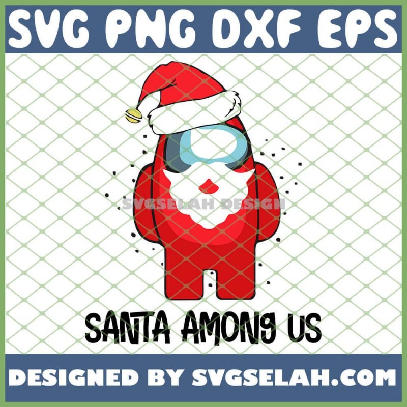 Santa Among Us Christmas SVG, PNG, DXF, EPS, Design Cut Files, Image