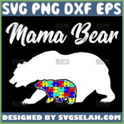 Autism Awareness Mama Bear And Baby Bear Svg 1