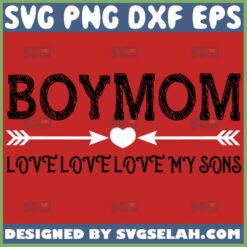 Boy Mom Love Love Love My Sons Svg 1