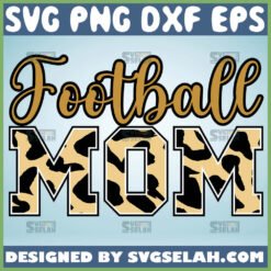 Cheetah Print Football Mom Shirt Svg 1