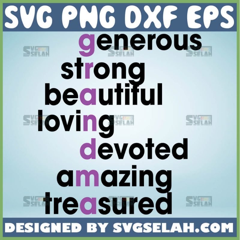 Grandma Definition SVG, Grandma Acronym SVG, 1 Best Grandma Ever SVG