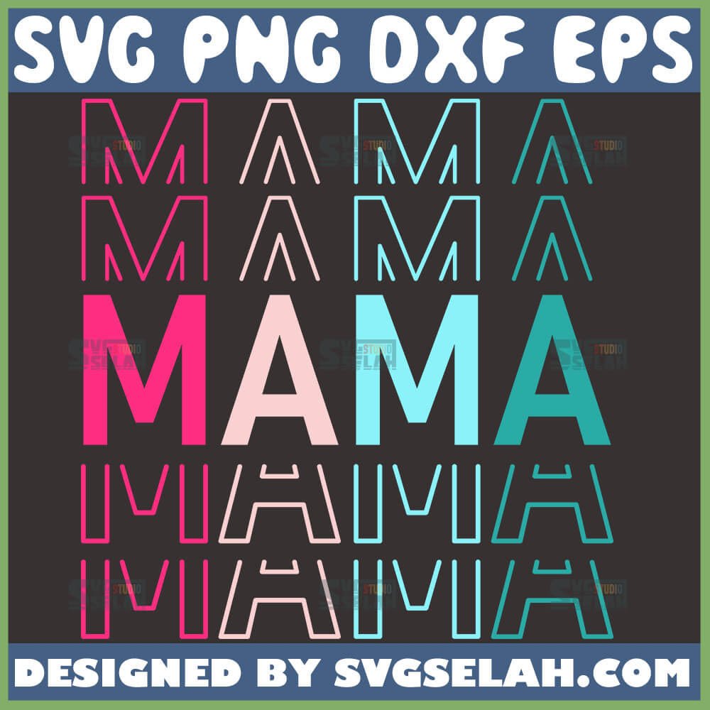 Drawing & Illustration Mother's Day SVG PNG Mama and Mini SVG Set Mommy ...