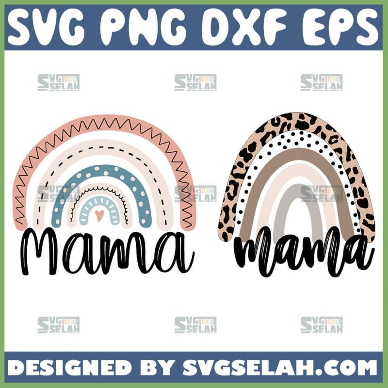 Mama Rainbow SVG Bundle File For Cricut PNG DXF EPS - SVG Selah