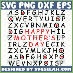Funny Happy MotherS Day Words Svg Word Art Svg Text Font Word Search Svg 1 