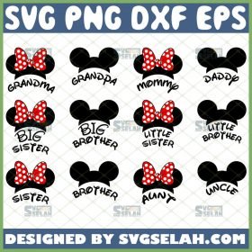 Disney Family Mouse Svg Bundle 1 
