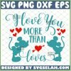 I Love You More Than Mickey Loves Minnie Disney SVG, Mickey Valentine SVG File For Cricut PNG DXF EPS - SVG Selah