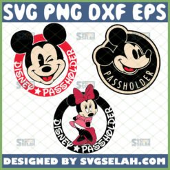 mickey and minnie disney passholder svg bundle file for cricut png dxf eps by SvgSelah