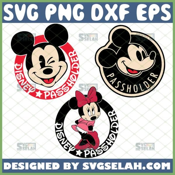 Mickey And Minnie Disney Passholder Svg Bundle 1 