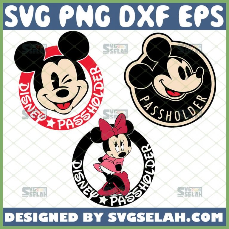 Mickey And Minnie Disney Passholder SVG Bundle File For Cricut PNG DXF ...