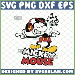 mickey mouse singing svg music notes svg relaxing svg file for cricut png dxf eps by SvgSelah
