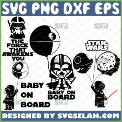 star wars baby darth vader svg bundle baby on board svg the force that awakens you svg file for cricut png dxf eps by SvgSelah