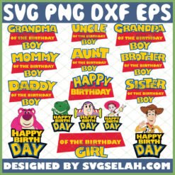 toy story birthday svg bundle happy birthday boy girl svg disney file for cricut png dxf eps by SvgSelah