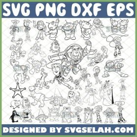Toy Story Outline Svg Bundle 1 