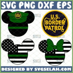 us border patrol logo svg green disney usa flag svg mickey and minnie svg file for cricut png dxf eps by SvgSelah