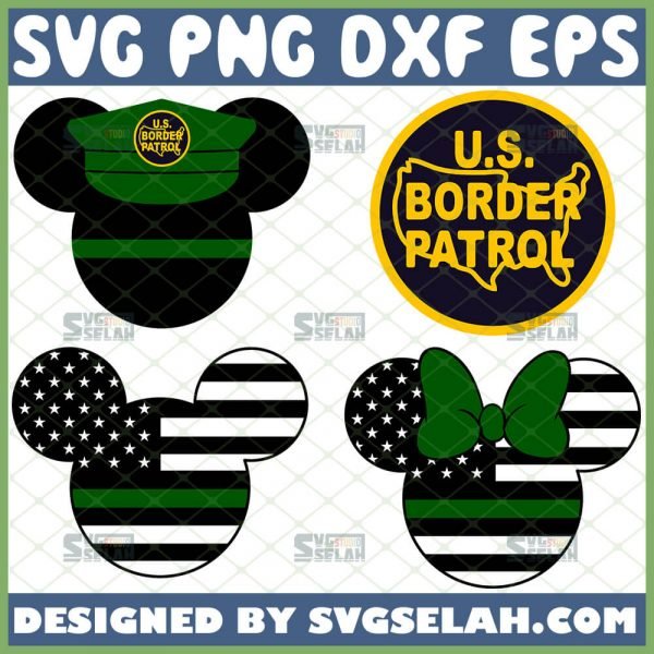 Us Border Patrol Logo Svg Green Disney Usa Flag Svg Mickey And Minnie Svg 1 