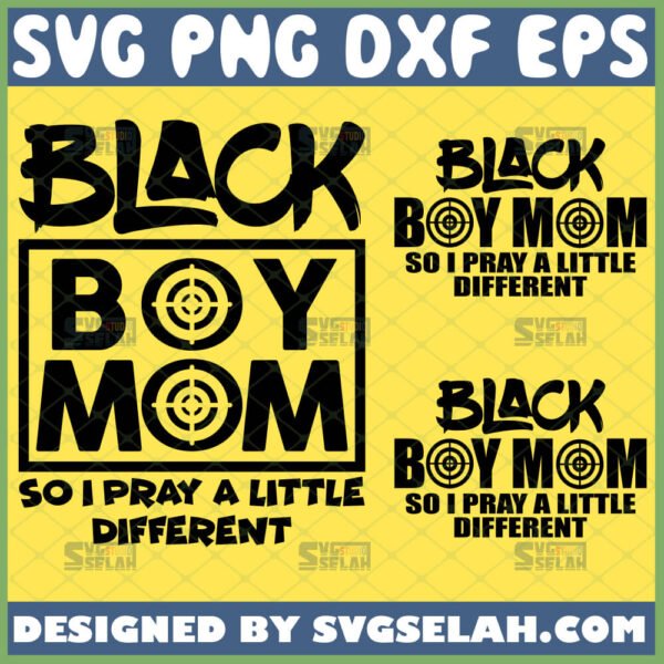 black boy mom so i pray a little different svg