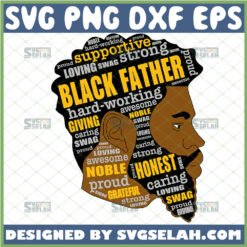 black father svg black man afro svg word art african american fathers day svg 1 