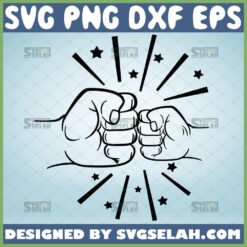 father and son fist bump svg star effects fathers day hand drawing art 1 