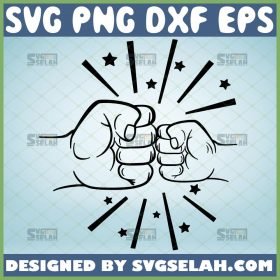 father and son fist bump svg star effects fathers day hand drawing art 1 