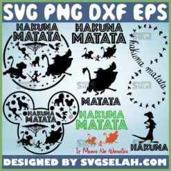 hakuna matata svg bundle 8211 lion king files for cricut png dxf eps by SvgSelah