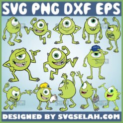 mike wazowski svg bundle disney files for cricut png dxf eps by SvgSelah
