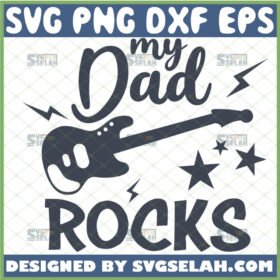 my dad rocks svg bass guitar baby onesie fathers day ideas svg