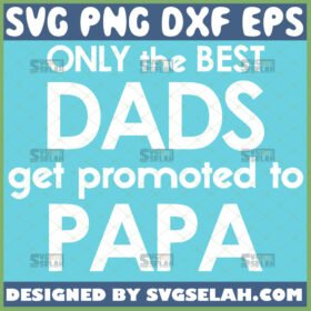 only the best dads get promoted to papa svg fathers day picture frame and coffee mug design ideas