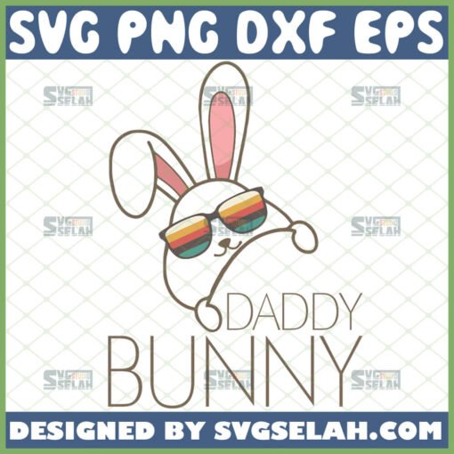 peeking daddy bunny with glasses svg easter rabbit svg happy fathers day svg