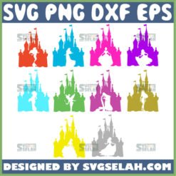 disney princess castle svg bundle file for cricut png dxf eps by SvgSelah