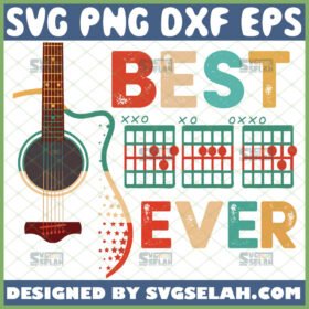 best dad ever acoustic guitar svg diy gifts for music lovers fathers day svg
