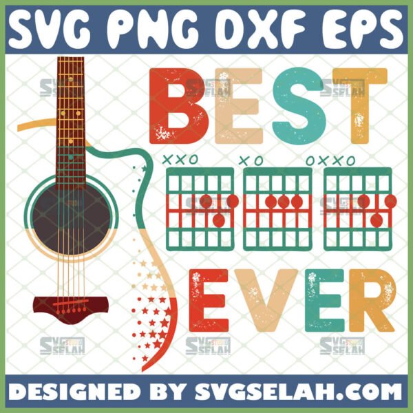 best dad ever acoustic guitar svg diy gifts for music lovers fathers day svg