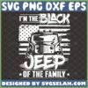 im the black jeep of the family svg jeep wrangler with american flag svg