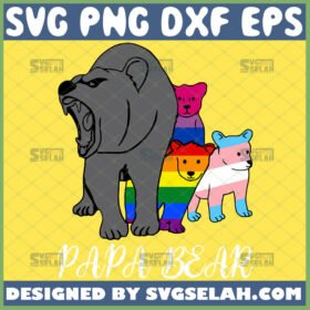 lgbt papa bear svg bear and cubs gifts for gay