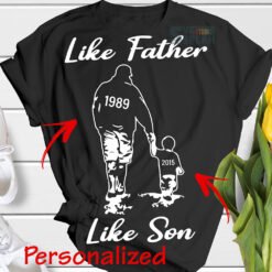 personalized birthday like father like son svg new york yankees svg dad and boy matching shirt svg