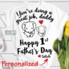 personalized daddy and baby elephant svg dad onesie svg happy first fathers day svg